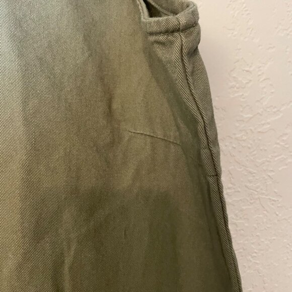 VTG Excitation 90s Olive Green Grunge Cotton Maxi Dress Sz M - Picture 3 of 4